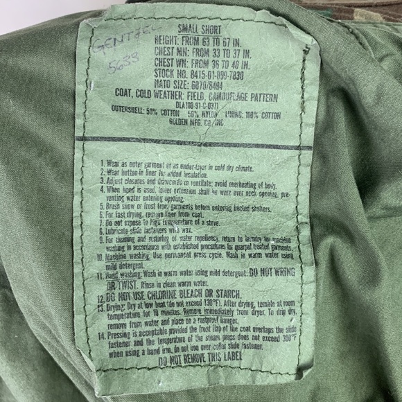 1990s Tricolor Cold Weather Military Jacket - Picture 8 of 10